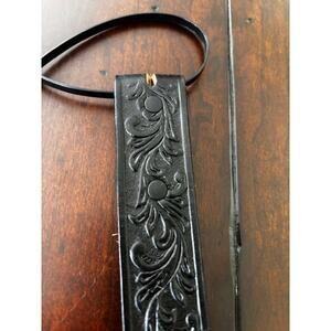 Tony Lama Childs Size 24 Black Leather Belt (NO BUCKLE) Made in USA NWOT